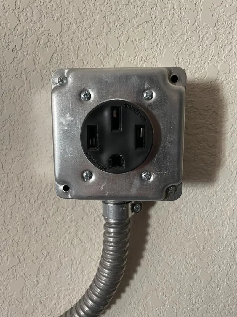 NEMA 14-50 outlet installed for Electrical Panel Upgrade in DeWitt